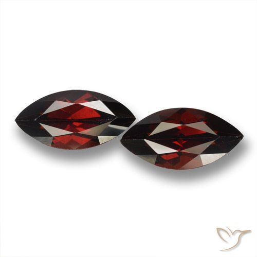 4.43ctw Natural Rojo oscuro Granate piropo, Marquesa, VVS-VS