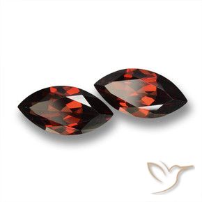 Gemas de Granate piropo Rojo sangre intenso natural de 4.31 ct, Marquesa, VVS-VS