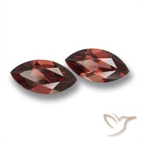 Gemas de Granate piropo Rojo oscuro medio natural de 3.99 ct, Marquesa, VVS-VS
