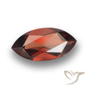 Granate piropo Rojo merlot natural de 1.89 ct, Marquesa, VVS-VS