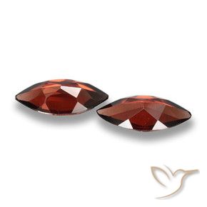 Gemas de Granate piropo Rojo oscuro natural de 3.43 ct, Marquesa, VVS-VS