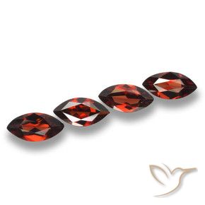 Gemas de Granate piropo Rojo oscuro natural de 7.48 ct, Marquesa, VVS-VS
