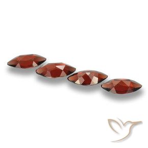 Gemas de Granate piropo Rojo oscuro natural de 7.48 ct, Marquesa, VVS-VS