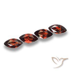 Gemas de Granate piropo Rojo medio natural de 7.44 ct, Marquesa, VVS-VS