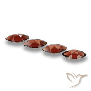 Gemas de Granate piropo Rojo medio natural de 7.44 ct, Marquesa, VVS-VS