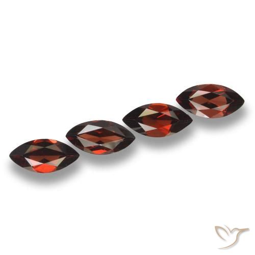 Gemas de Granate piropo Rojo oscuro natural de 8.02 ct, Marquesa, VVS-VS