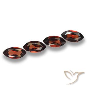 Gemas de Granate piropo Rojo oscuro natural de 8.24 ct, Marquesa, VVS-VS