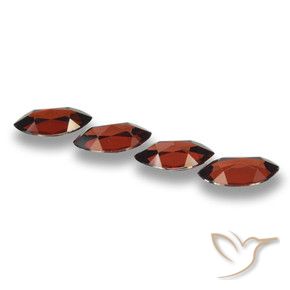 Gemas de Granate piropo Rojo oscuro natural de 8.24 ct, Marquesa, VVS-VS