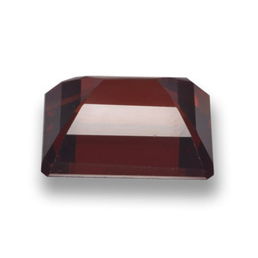 Granate piropo rojo natural de 3,38 ct, corte esmeralda, VVS