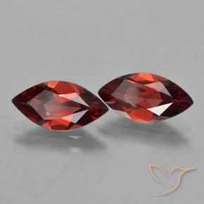 Gemas de Granate piropo Rojo sangre intenso natural de 3.65 ct, Marquesa, VVS-VS