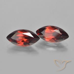 Gemas de Granate piropo Rojo sangre intenso natural de 4.38 ct, Marquesa, VVS-VS