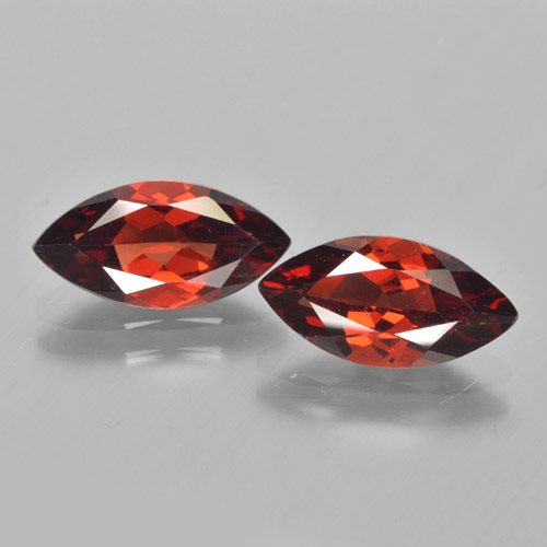 Gemas de Granate Piropo Rojo medio natural de 3.86 ct, Marquesa, VVS-VS