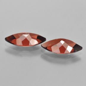 Gemas de Granate Piropo Rojo medio natural de 3.86 ct, Marquesa, VVS-VS