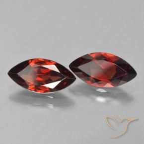 Gemas de Granate piropo Rojo oscuro natural de 3.67 ct, Marquesa, VVS-VS