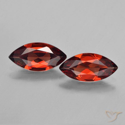 3.12ctw Natural Rojo oscuro Granate piropo, Marquesa, VVS-VS