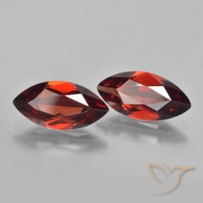 Gemas de Granate piropo Rojo oscuro natural de 3.55 ct, Marquesa, VVS-VS