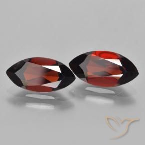 Gemas de Granate piropo Rojo oscuro natural de 4.28 ct, Marquesa, VVS-VS