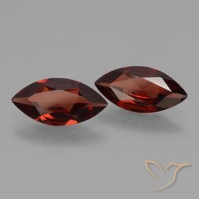 Gemas de Granate piropo Rojo oscuro natural de 3.28 ct, Marquesa, VVS-VS