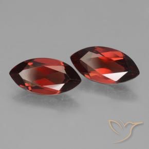 Gemas de Granate piropo Rojo oscuro natural de 3.98 ct, Marquesa, VVS-VS