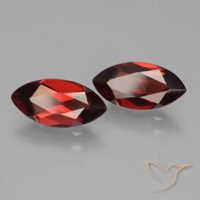 Gemas de Granate piropo Rojo oscuro natural de 4.21 ct, Marquesa, VVS-VS