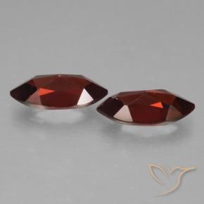 Gemas de Granate piropo Rojo oscuro natural de 4.21 ct, Marquesa, VVS-VS