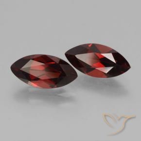 Gemas de Granate piropo Rojo oscuro natural de 4.28 ct, Marquesa, VVS-VS
