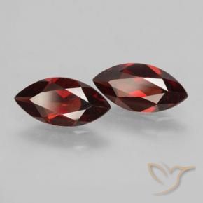 Gemas de Granate piropo Rojo oscuro natural de 3.64 ct, Marquesa, VVS-VS