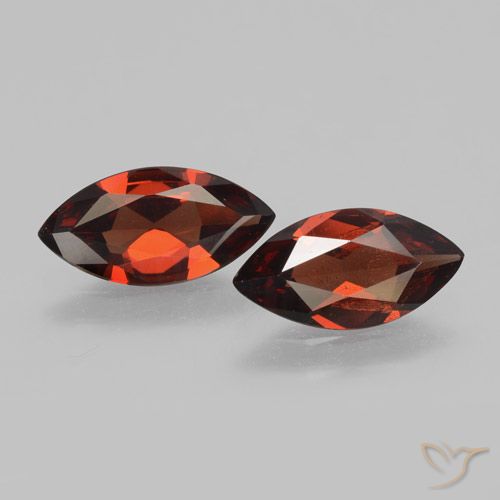 3.15ctw Natural Rojo oscuro Granate piropo, Marquesa, VVS-VS