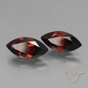 Gemas de Granate piropo Rojo sangría natural de 4.09 ct, Marquesa, VVS-VS