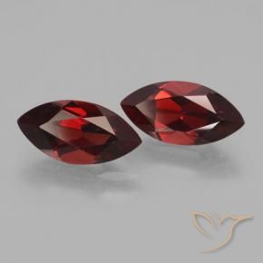 Gemas de Granate piropo Rojo oscuro natural de 4.33 ct, Marquesa, VVS-VS
