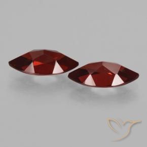 Gemas de Granate piropo Rojo oscuro natural de 4.33 ct, Marquesa, VVS-VS