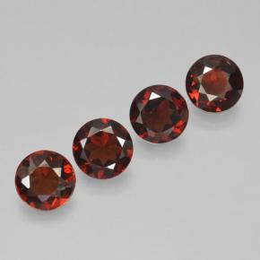 Gemas de Granate Piropo Rojo sangre intenso natural de 3.71 ct, Corte Redondo, VVS-VS