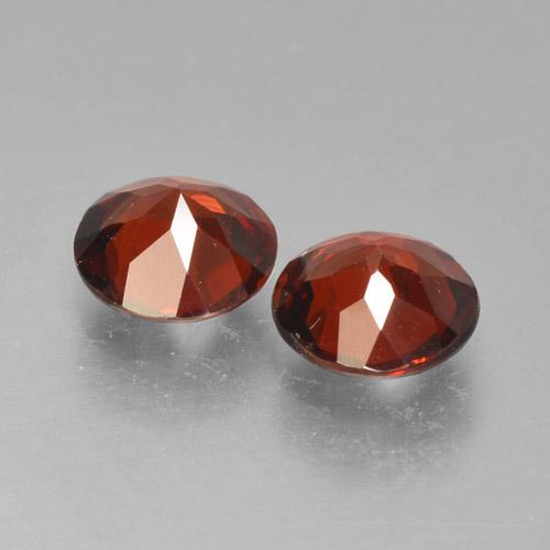 Gemas de granate piropo rojo grosella natural de 1,86 ct, corte redondo, VVS-VS
