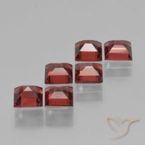 Gemas de Granate piropo Rojo grosella natural de 2.81 ct, Cuadrado, VS
