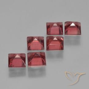 Gemas de Granate piropo Rojo oscuro natural de 2.72 ct, Cuadrado, VS
