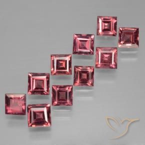 Gemas de Granate piropo Rojo merlot natural de 4.54 ct, Cuadrado, VS