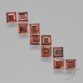 Gemas de Granate piropo Rojo baya natural de 3.16 ct, Cuadrado, VS