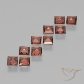Gemas de Granate piropo Rojo baya natural de 3.16 ct, Cuadrado, VS
