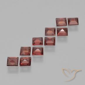 Gemas de Granate piropo Rojo escarlata intenso natural de 3.58 ct, Cuadrado, VS