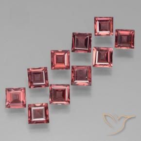Gemas de Granate piropo Rojo merlot natural de 3.77 ct, Cuadrado, VS