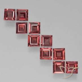 Gemas de Granate piropo Rojo oscuro natural de 3.75 ct, Cuadrado, VS