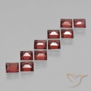 Gemas de Granate piropo Rojo oscuro natural de 4.07 ct, Cuadrado, VS