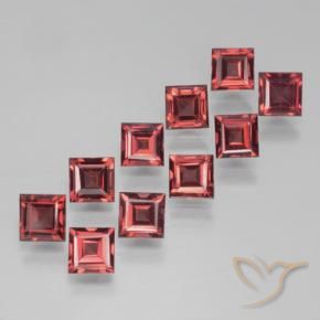 Gemas de Granate piropo Rojo oscuro natural de 4.50 ct, Cuadrado, VS