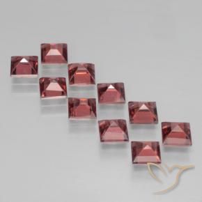 Gemas de Granate piropo Rojo oscuro natural de 4.50 ct, Cuadrado, VS