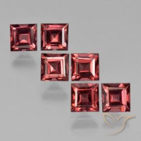 Gemas de Granate piropo Rojo oscuro natural de 2.96 ct, Cuadrado, VS