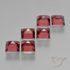 Gemas de Granate piropo Rojo oscuro natural de 2.96 ct, Cuadrado, VS