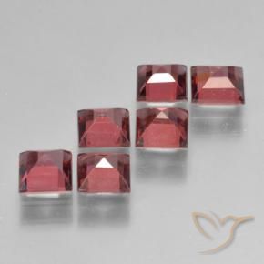 Gemas de Granate piropo Tono rojo escarlata natural de 2.75 ct, Cuadrado, VS
