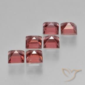Gemas de Granate piropo Rojo claro natural de 2.67 ct, Cuadrado, VS