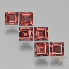Gemas de Granate piropo Rojo oscuro natural de 2.79 ct, Cuadrado, VS