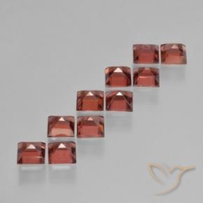 Gemas de Granate piropo Rojo escarlata natural de 4.39 ct, Cuadrado, VS